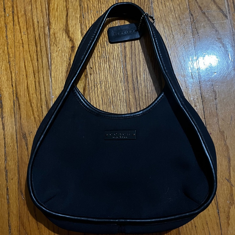 Vintage Coach 90s Mini Nylon Leather Bag